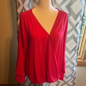 Michael Kors blouse with double bell sleeves.